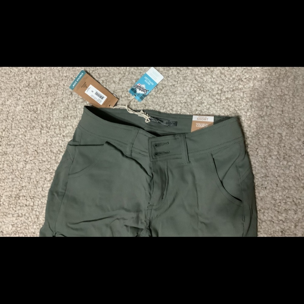 New Prana Halle pant short inseam (00) green jasper
